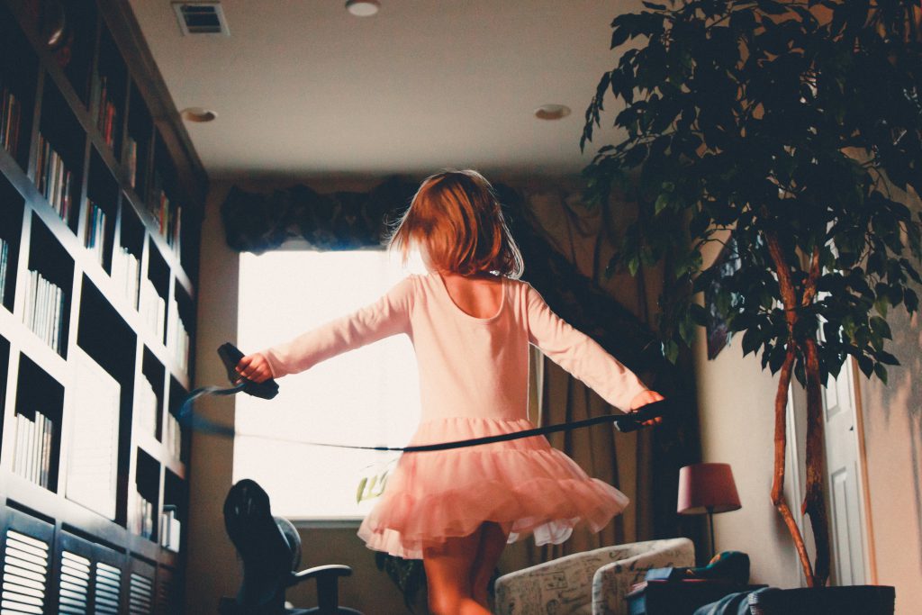 child playing at home