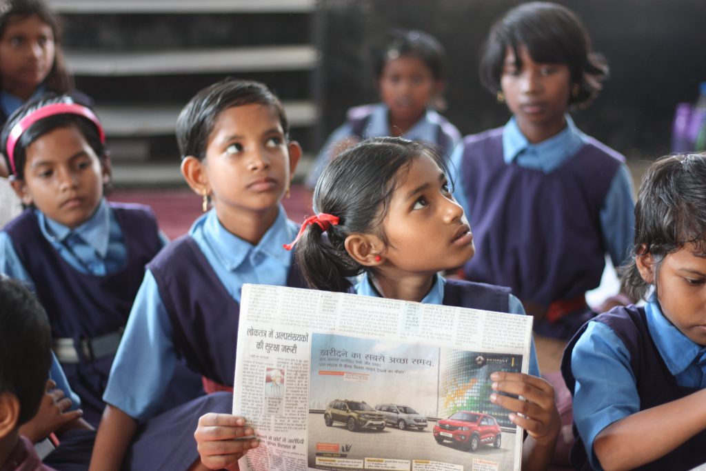 Children going to Indian school