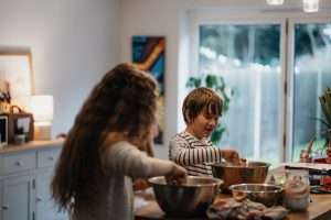 children in the kitchen